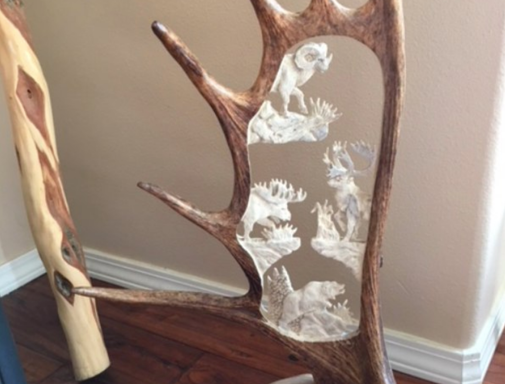 Alaska Big 4 Antler Carving