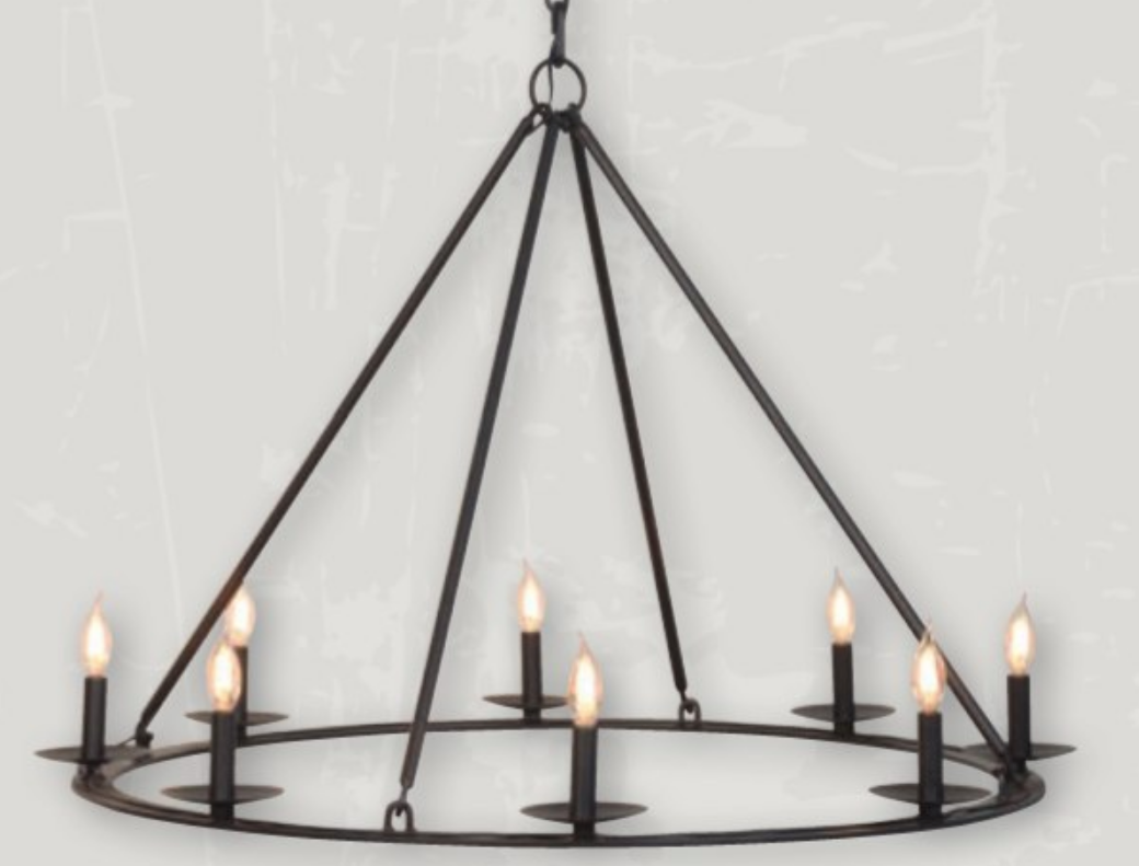 St. James King Arthur Steel Chandelier