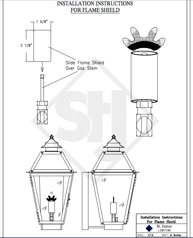 Flame Shields For Gas Lanterns (Lanterns Shown Are Not Included- Must Be Ordered Separately)