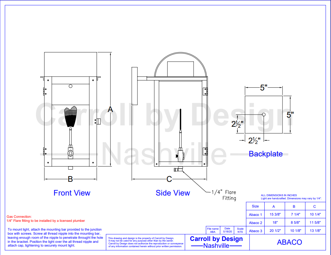 In Stock - Abaco Copper Lantern