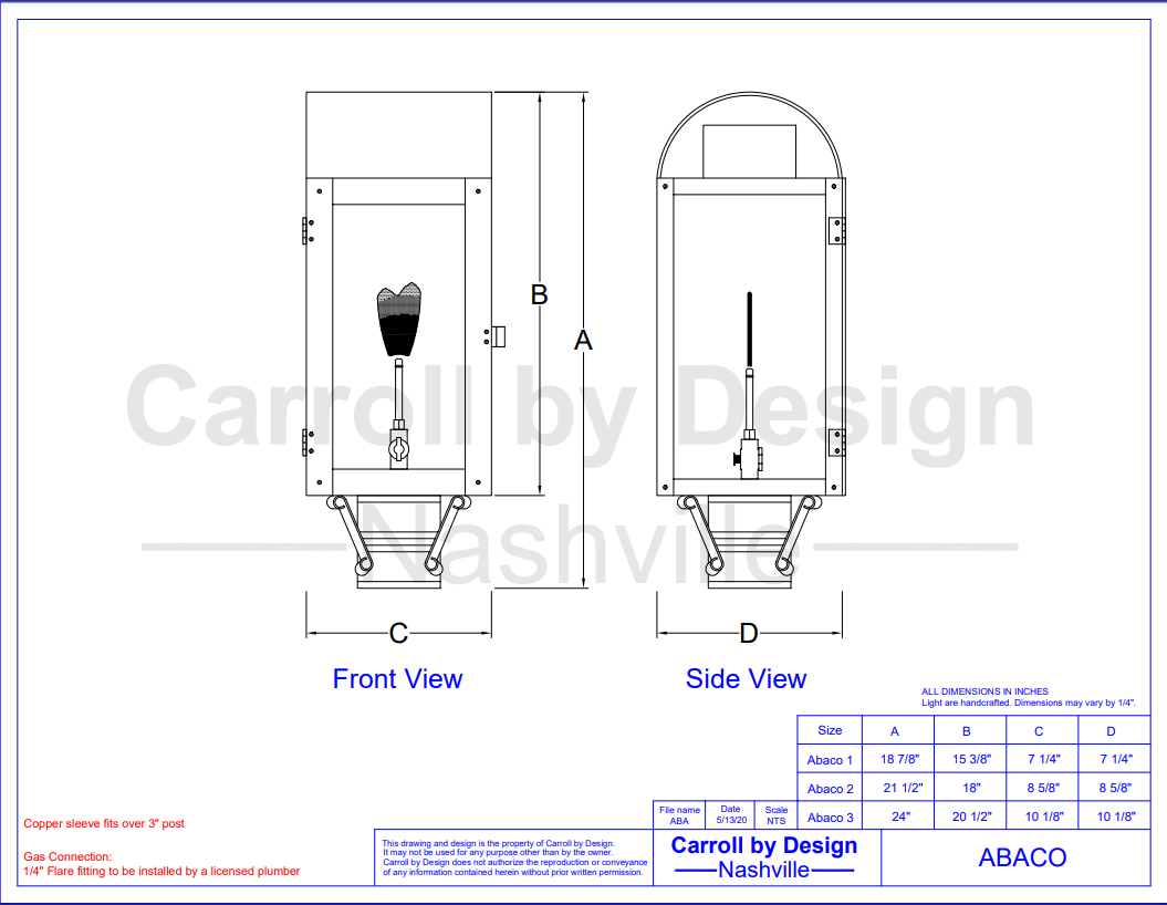 In Stock - Abaco Copper Lantern