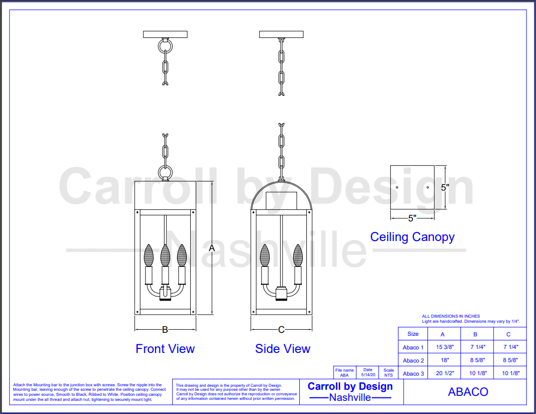 In Stock - Abaco Copper Lantern