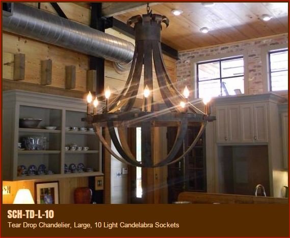 St. James Tear Drop Copper Chandelier