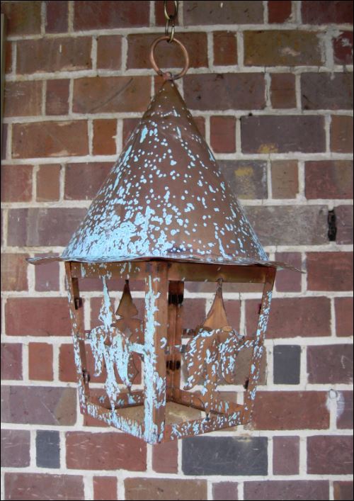 Ginger Bread Indoor Outdoor Copper Lantern